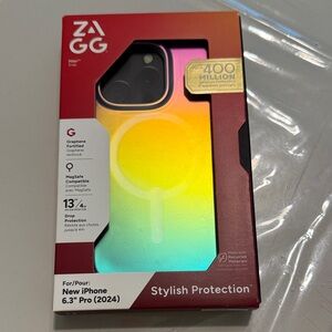 ZAGG Milano Snap MagSafe Case for iPhone 6.3" Pro (2024) — Rainbow Gradient